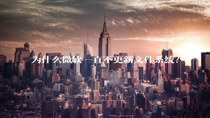 为什么微软一直不更新文件系统？