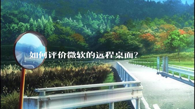 如何评价微软的远程桌面？
